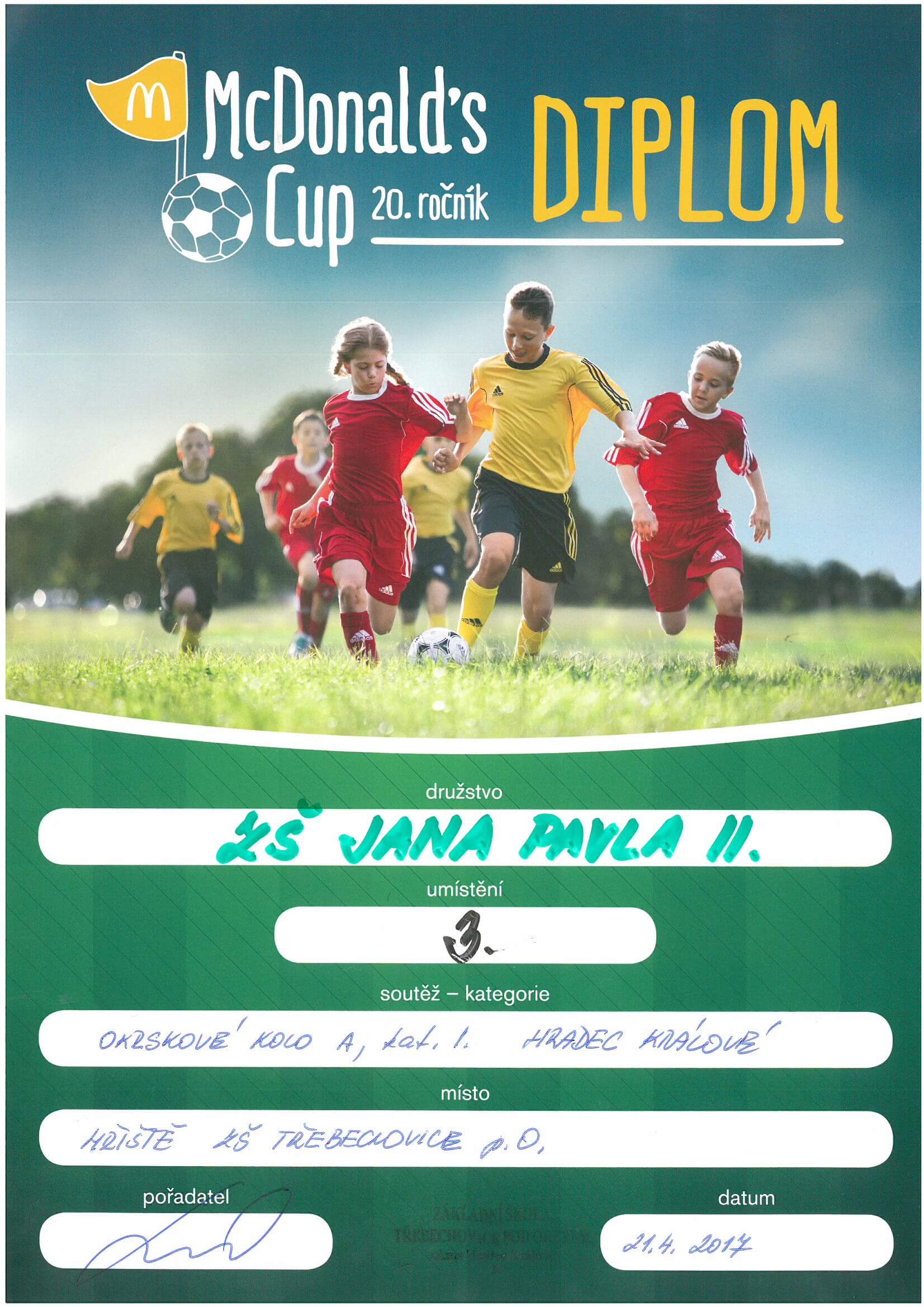 McDonald´s Cup_diplom