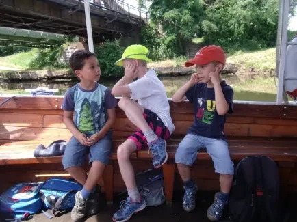 Výlet 1. A - Hučák, projížďka lodí