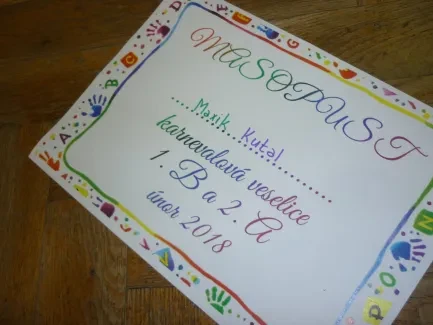 Masopust - karneval - 1. B a 2. A