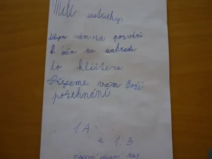 Návštěva v klášteře - 1. A a 1. B